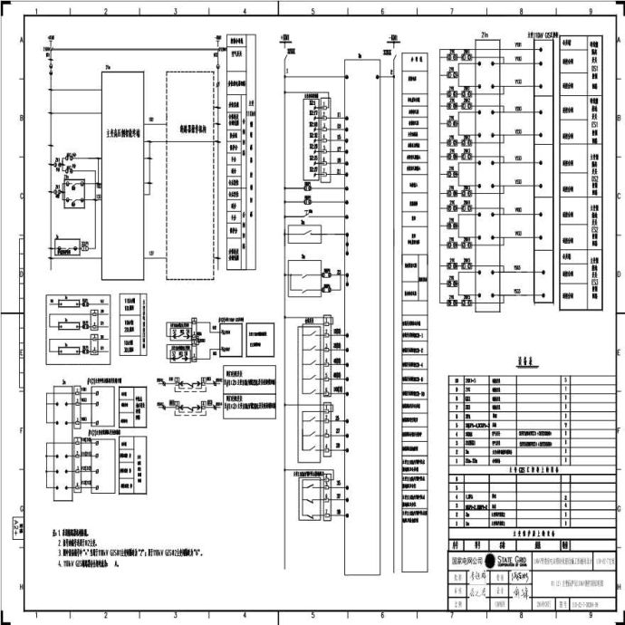 110-A2-7-D0204-09 1(2)号主变压器保护及110kV侧控制原理图.pdf_图1