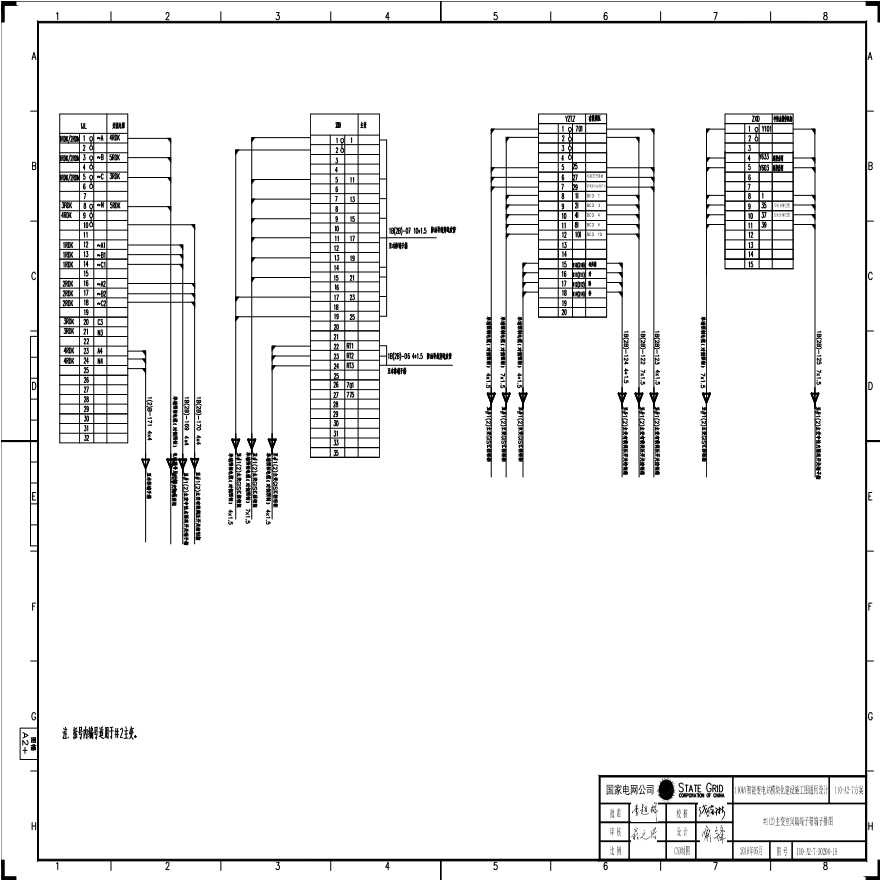 110-A2-7-D0204-19 1(2)号主变压器室间隔端子箱端子排图.pdf-图一