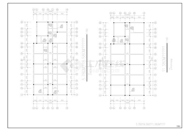 青年单身公寓设计施工图纸-图二