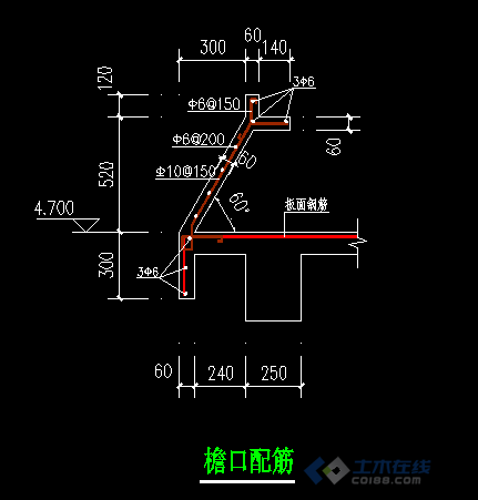 檐口配筋