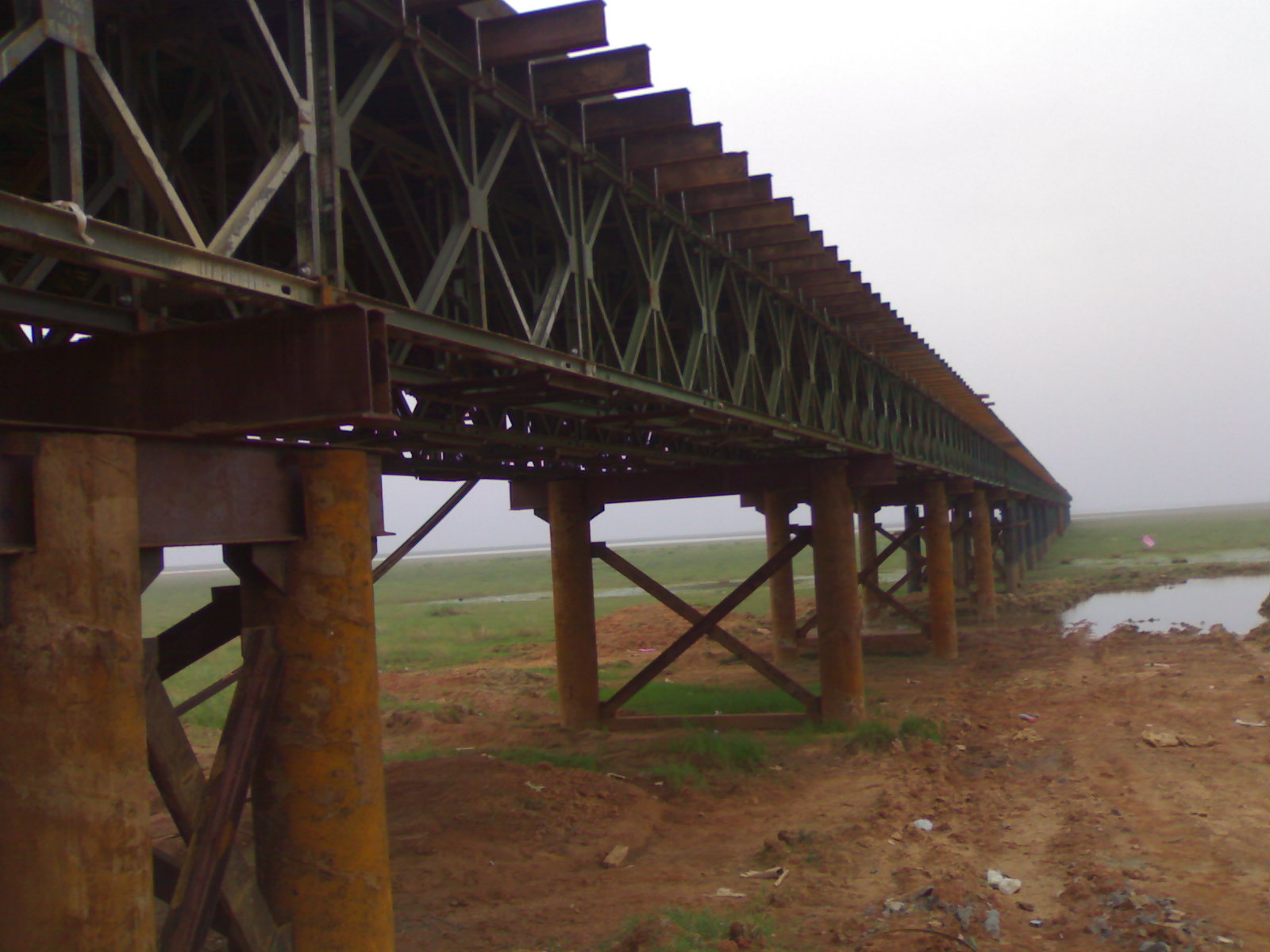 桥梁施工及钢便桥施工图片