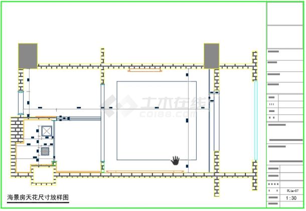 五星级酒店海景房施工图CAD-图二