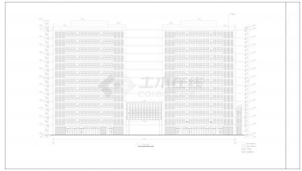 树丰大厦（13层双楼）高层--建筑图-图二