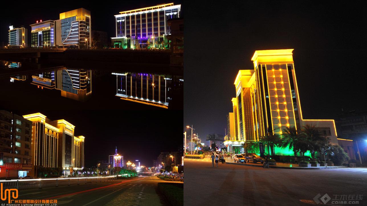 广东河源市和平县市政大楼建筑照明项目方案设计