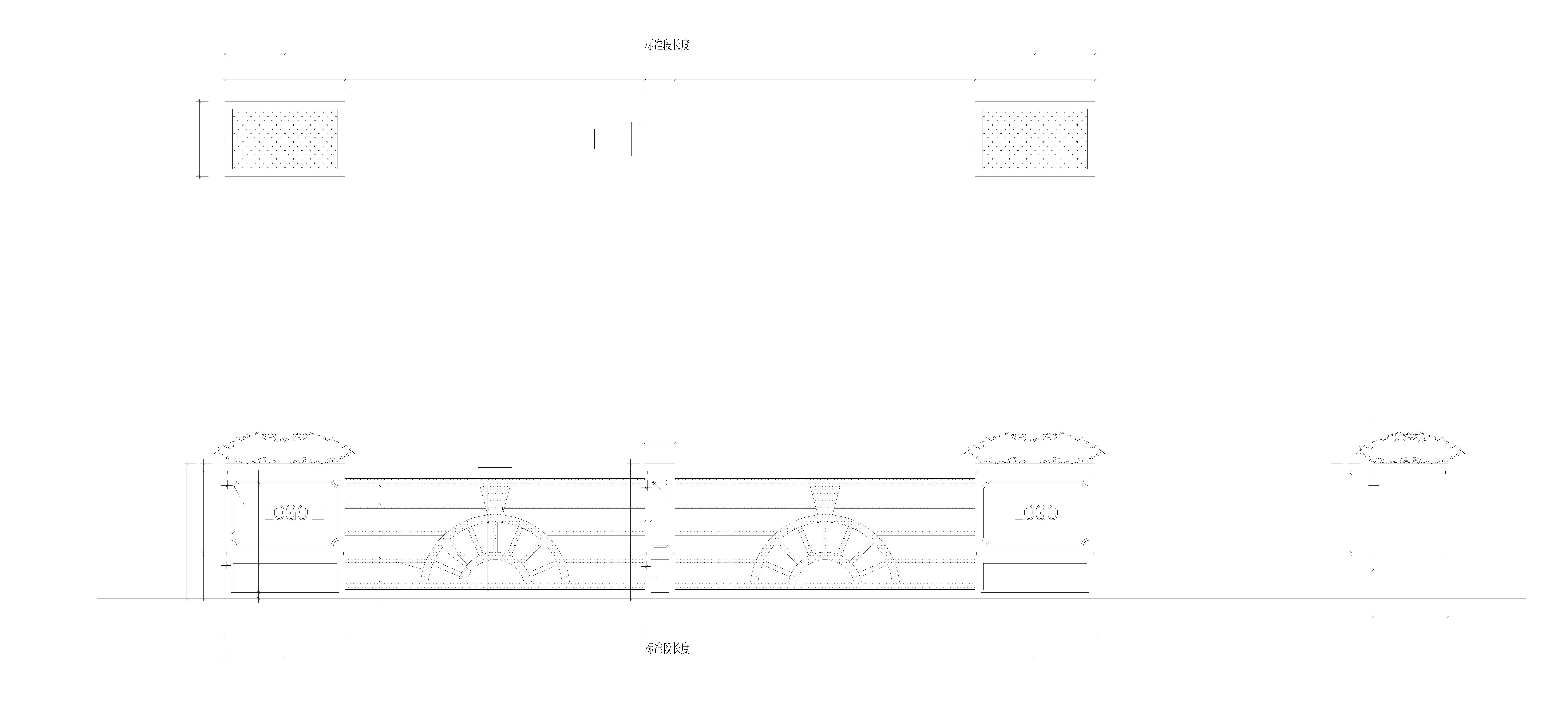 市政道路隔离带花箱护栏施工图详图