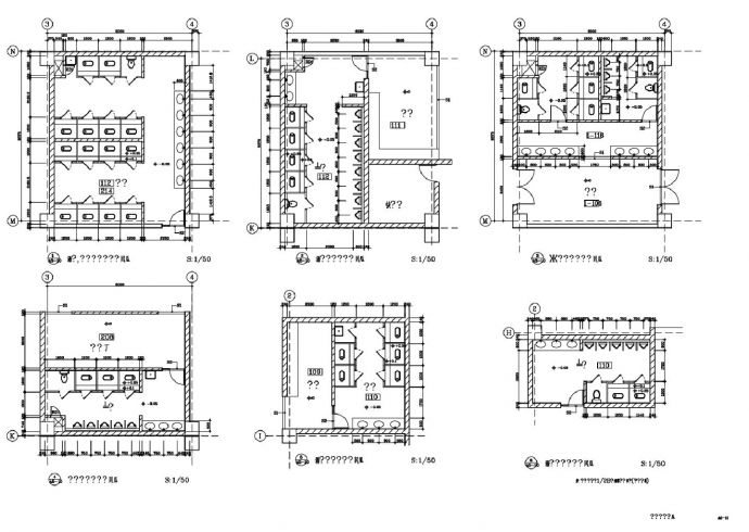 某建筑结构卫生间平面CAD图_图1