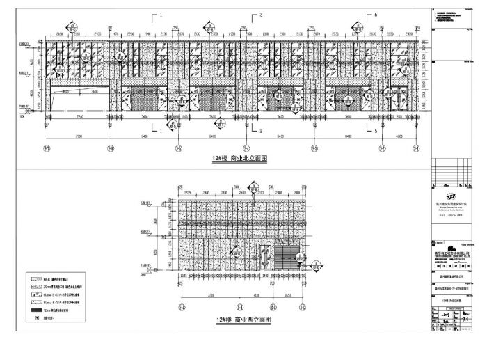 温州远洋高新地块项目12号楼商业平面立面CAD图_图1