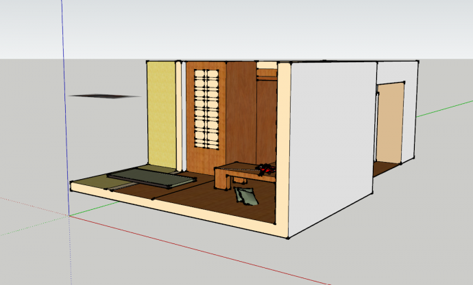 日式茶室室内SU模型设计_图1