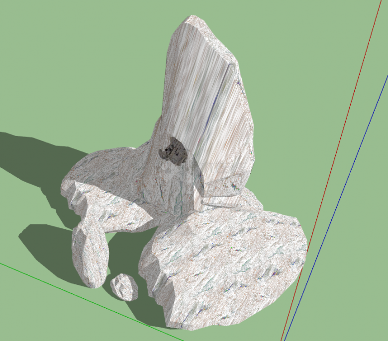 现代假山置石叠水3Usu模型设计-图二