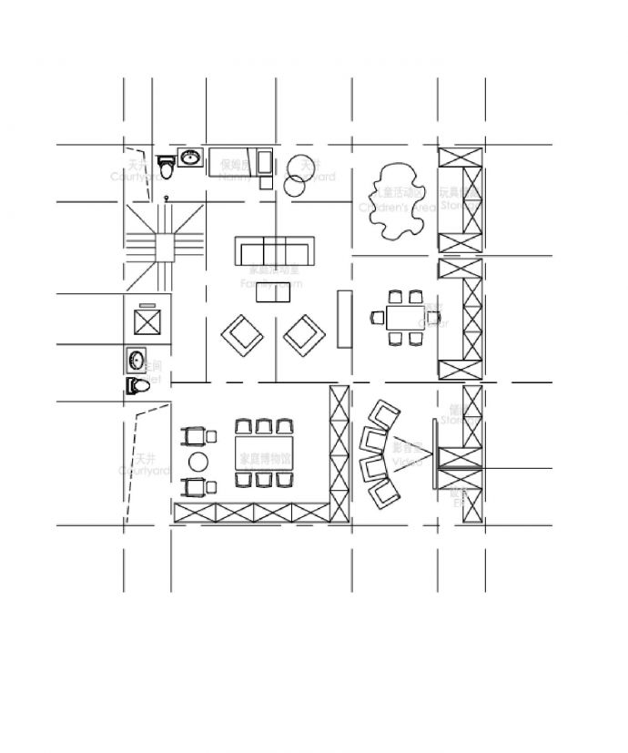 某地合院建筑规划图_图1