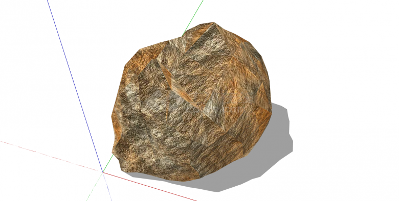 户外园林景观su模型摆件假山造型装饰品仿真石头-图一