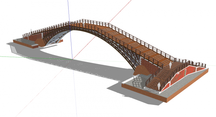 新中式多样化景观拱桥su模型_图1
