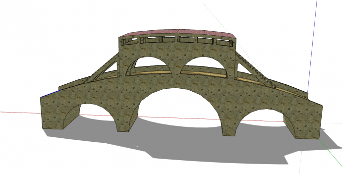 欧式古典景观拱桥su模型_图1