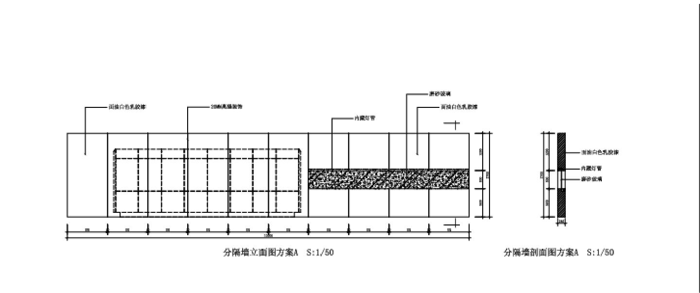 某车展分隔强立剖面图