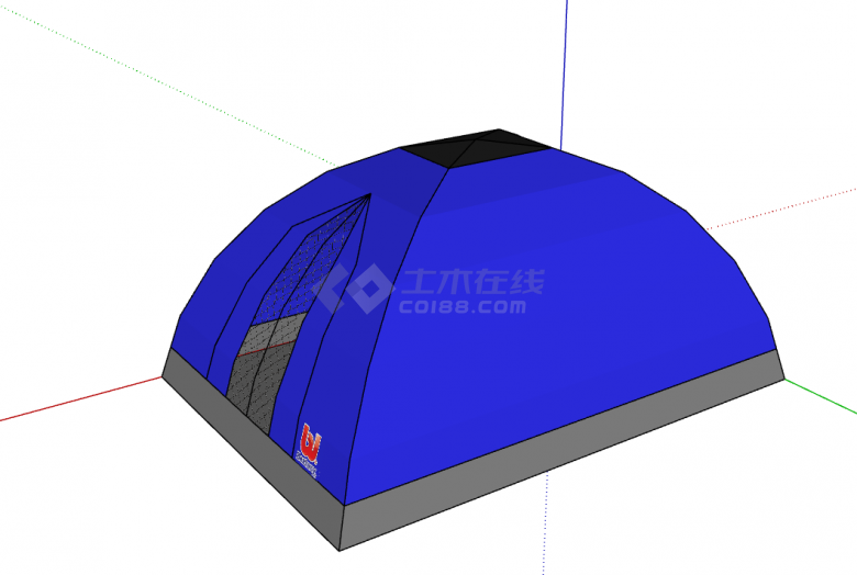 旅游露营户外帐篷的SU模型-图二