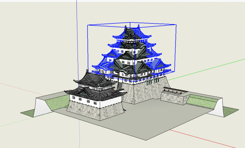 中式古风古建筑阁楼su模型-图二
