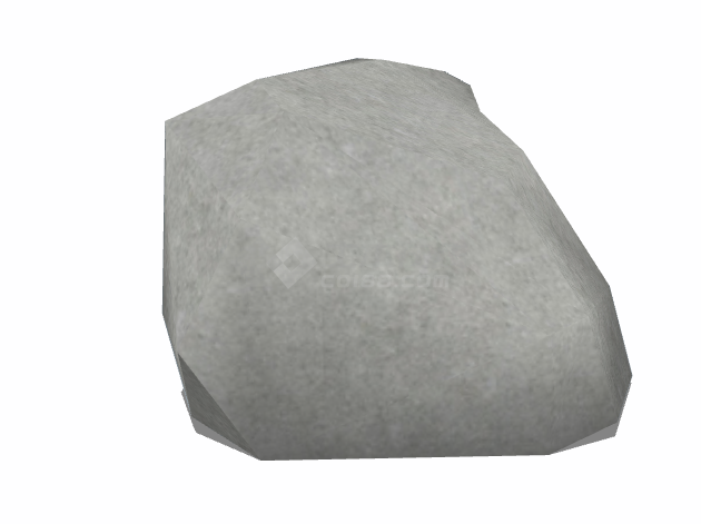 巨大光滑灰色的假山置石su模型-图二