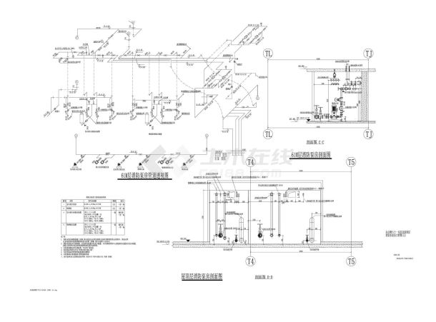 办公楼六十一夹层及屋顶层消防水泵房大样图(五)-图一