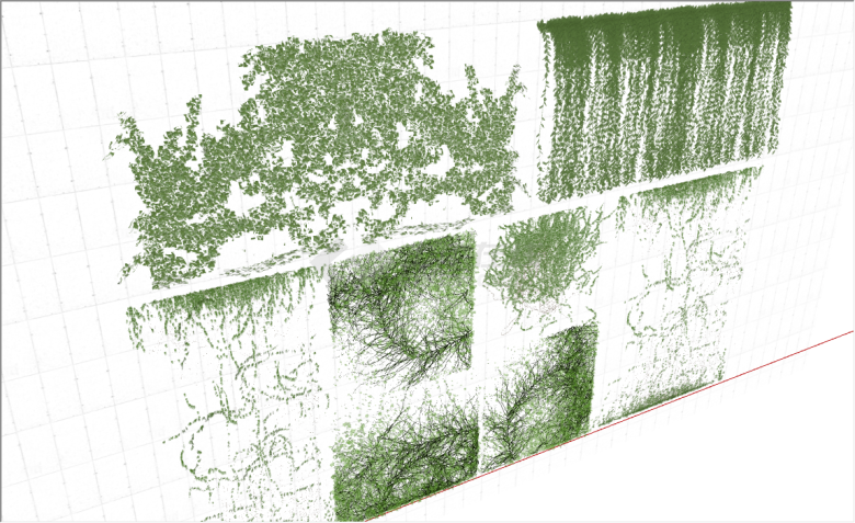 现代多种造型爬山虎植物墙su模型-图二
