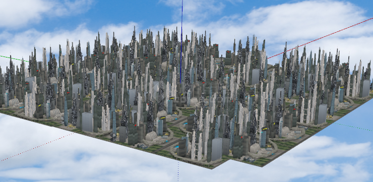 科幻城市场景未来城市su模型-图一