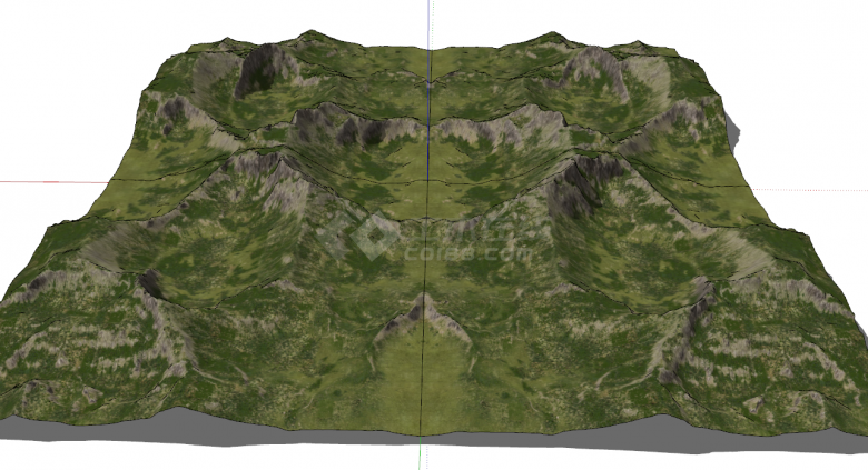 现代绿色丘陵群su模型-图二
