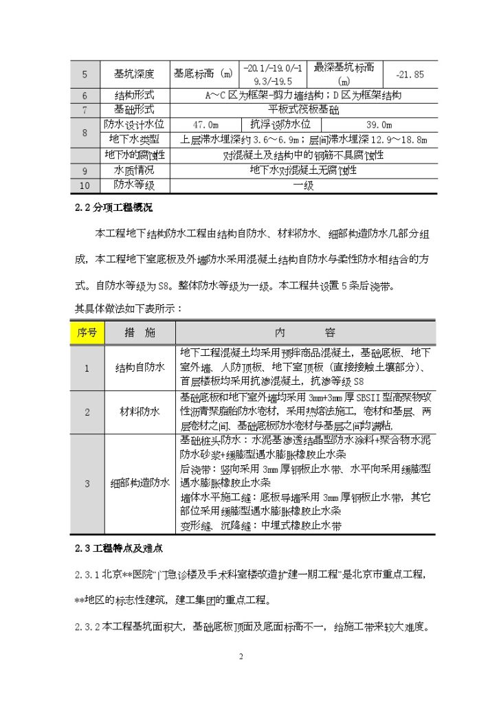 [北京]医院门诊楼地下防水工程施工方案（SBS防水卷材）-图二