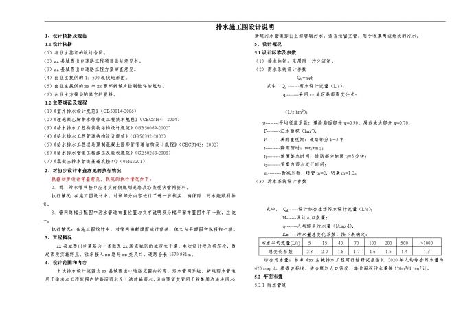 城市主干道道路排水工程施工图设计28张_图1