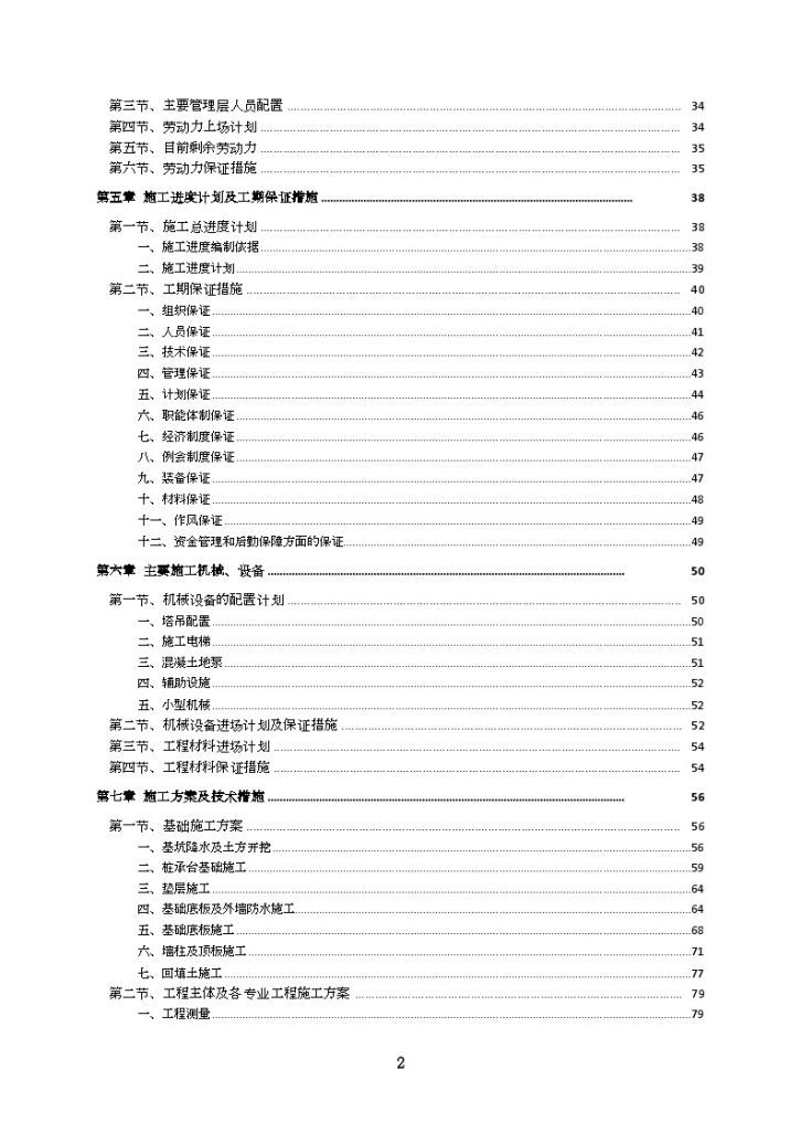 框剪结构高层物资中心项目施工组织设计-图二