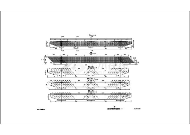 桥墩盖梁-45度-3柱－连续墩设计图-图二