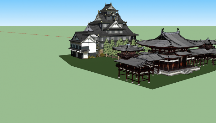 中式风格古建筑斗拱SU模型_图1