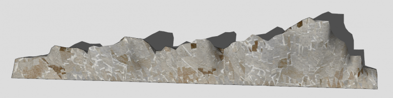 立体的中式花斑水景石头su模型-图一