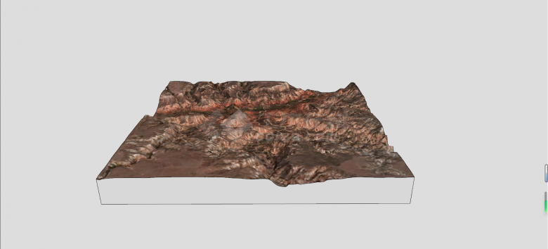 自然荒芜石质山地地形SU模型-图一
