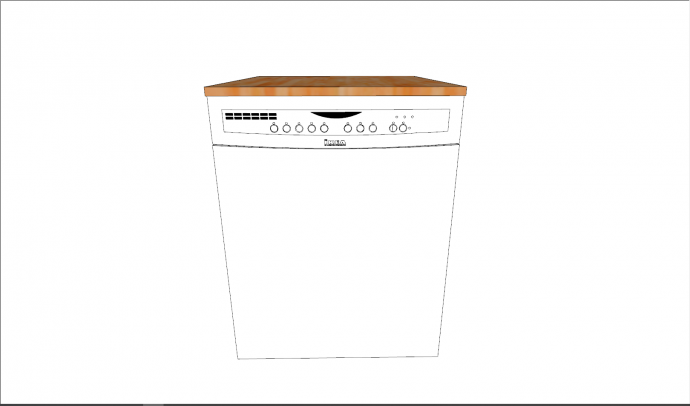 简易洗碗机厨房电器su模型_图1