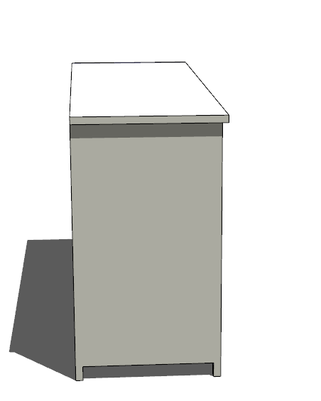 现代中式木制多抽屉柜子办公式su模型_图1