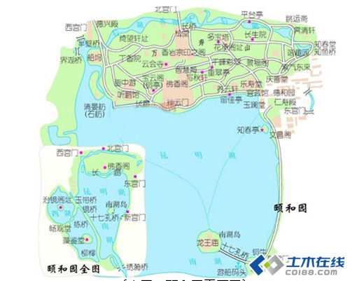 颐和园地形图图片