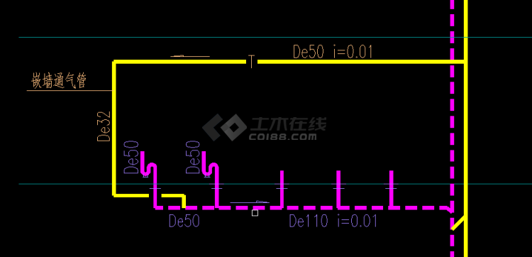 环形通气管安装图,图集