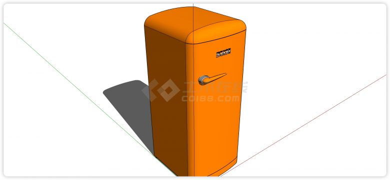  Orange fashion up and down door household refrigerator su model - Figure 2