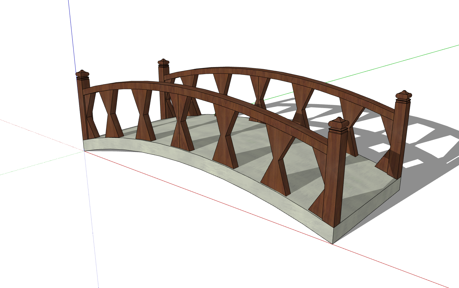 小木桥su模型下载-光辉城市