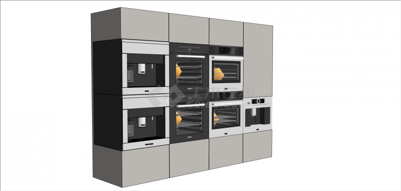现代智能型厨房电器su模型-图二