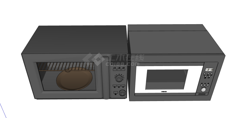 小型家用厨房微波炉su模型-图一
