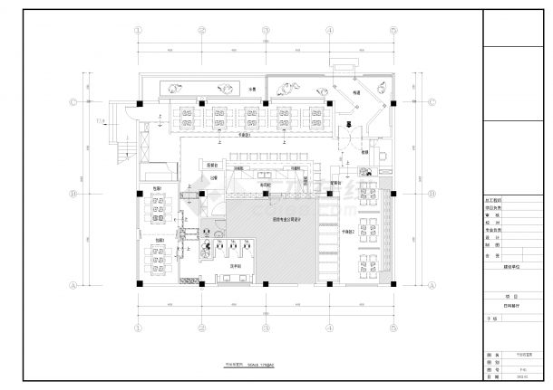 日料餐厅-平面系统图CAD-图二