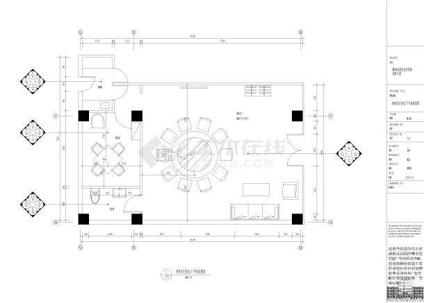 西班牙区普包01型房平面及天花CAD-图二