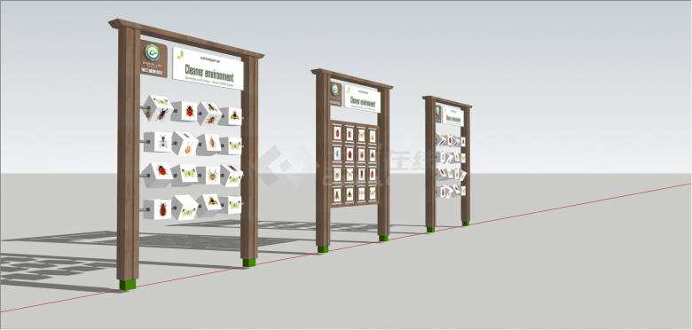 互动型儿童科普教育展示栏su模型-图二