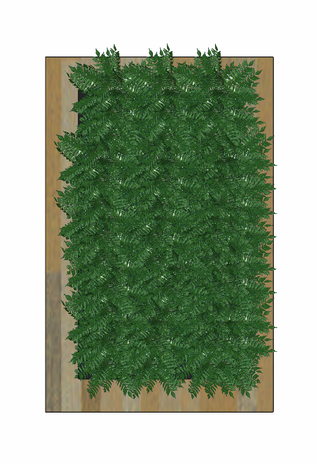现代自然木质绿墙花架su模型-图一