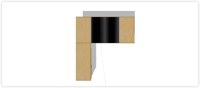 金属桌腿办公室家具桌椅su模型_图1