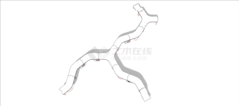 创意人字形白色系办公室家具桌椅su模型-图二