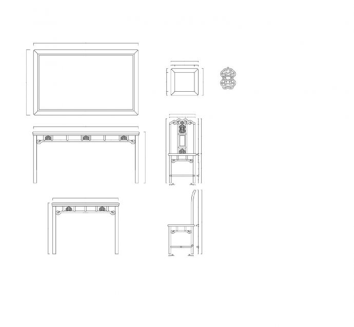 某地明式长餐桌结构设计图纸_图1