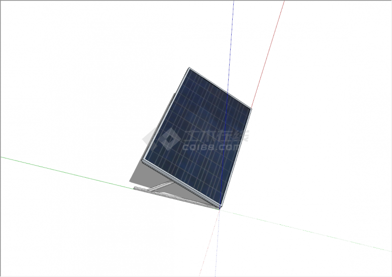 现代太阳能发电板电池板su模型-图一