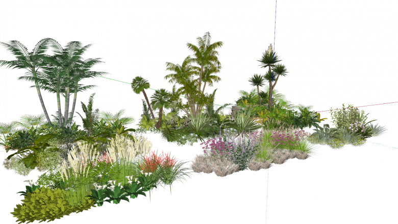 植物花池树池灌木su模型-图二