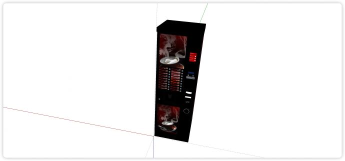 多功能咖啡机自动售货机su模型_图1